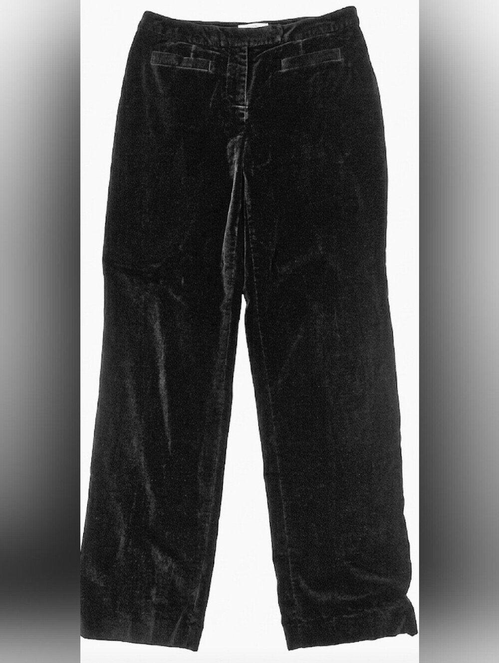 Black Velvet Straightleg Pants